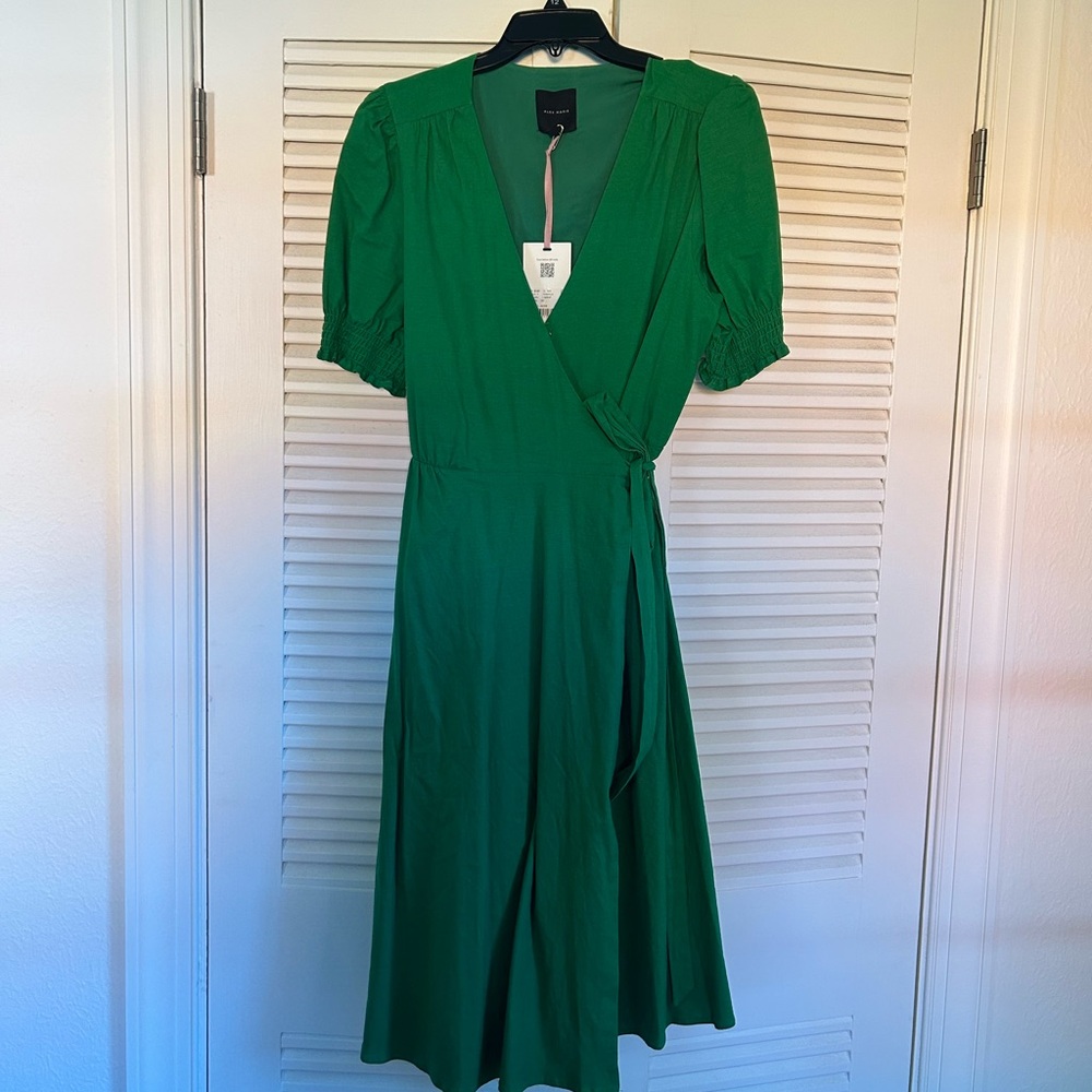 Green Alex Marie wrap dress